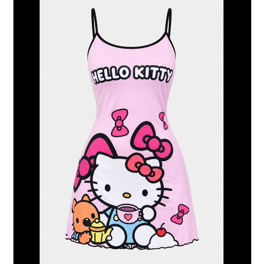 قیمت ارزان سارافون + شورت فانتزی Hello Kitty