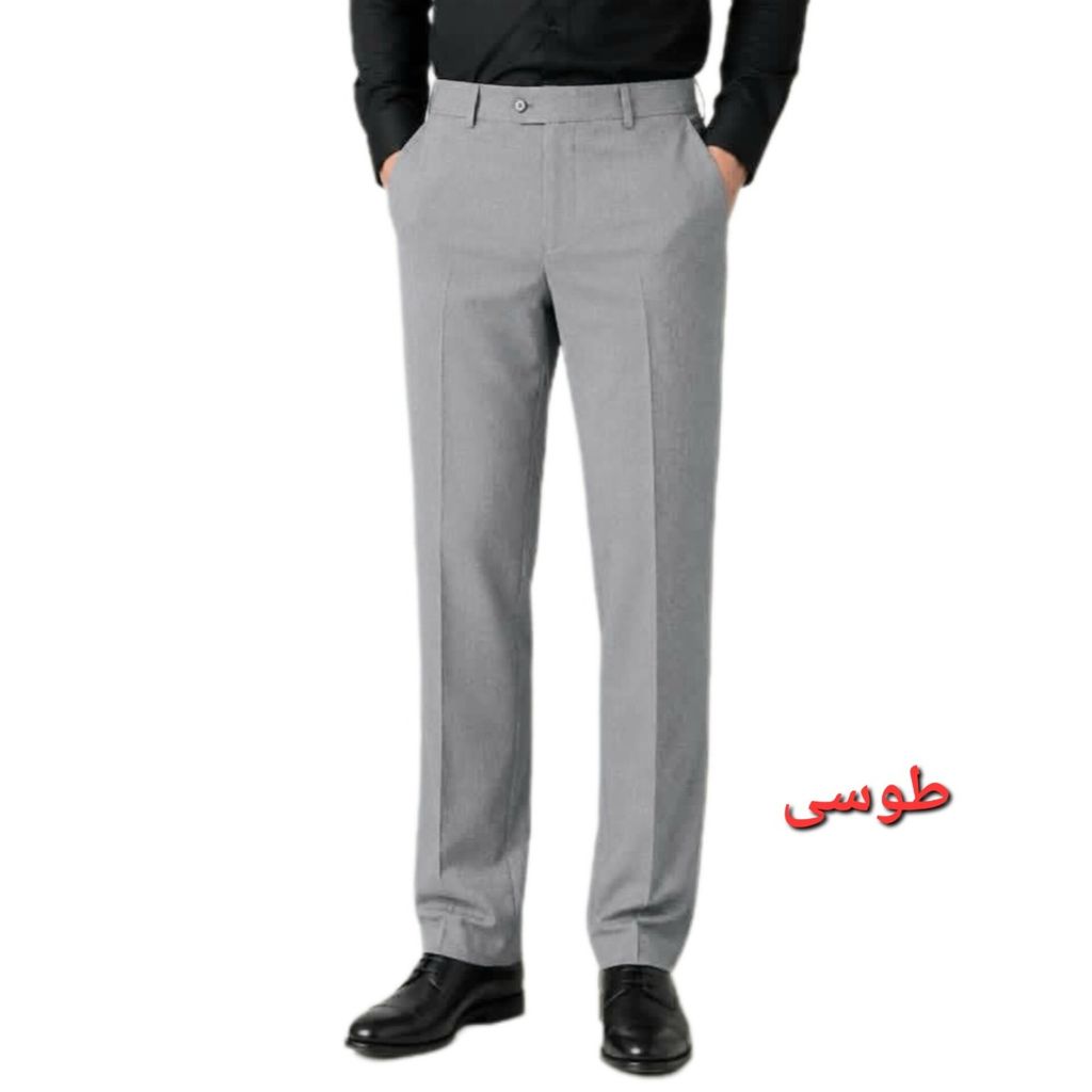خرید اینترنتی شلوار مردانه پارچه ای مجلسی طوسی