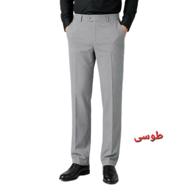 شلوار مردانه پارچه ای مجلسی طوسی