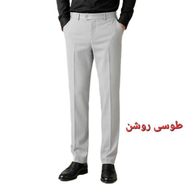 شلوار مردانه پارچه ای مجلسی طوسی