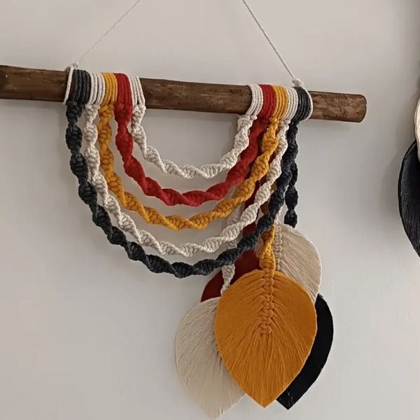 رنگین کمون مکرومه بافی طرح هانیا