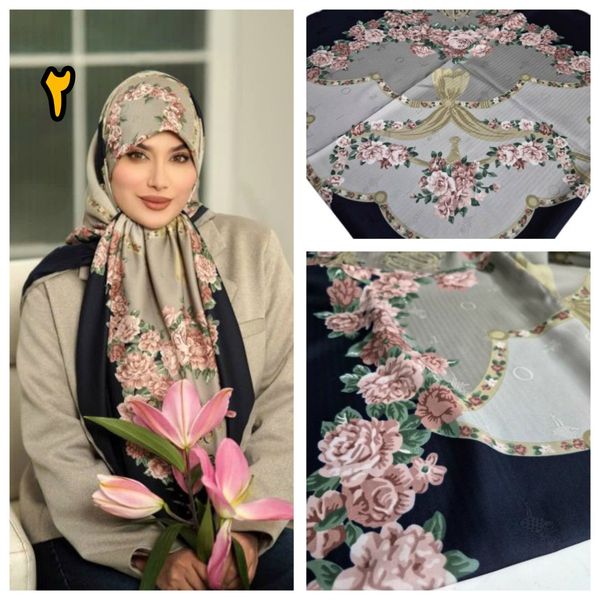 روسری ابریشم ژاکارد درجه یک مجلسی