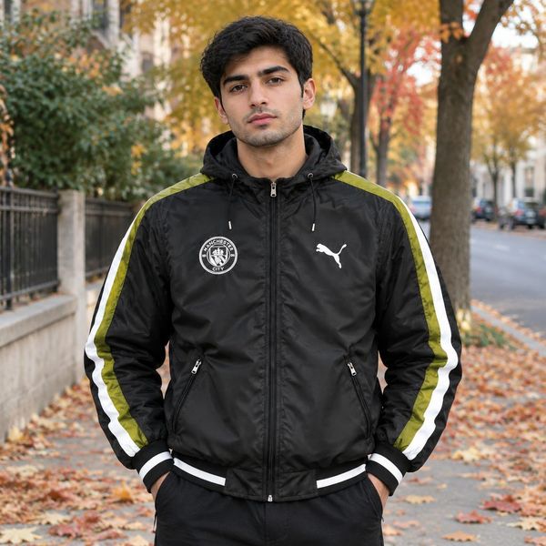 کاپشن مردانه مشکی منچسترسیتی