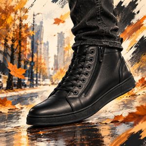 خرید انلاین نیم بوت مردانه بندی بغل زیپ مدل کالوین