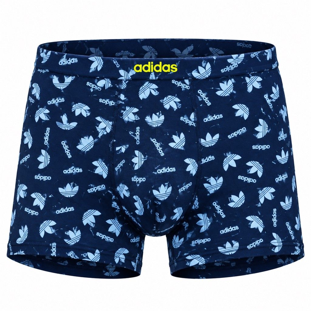 قیمت ارزان شورت پادار مردانه نخ پنبه اعلا طرح آدیداس Adidas رنگ سرمه ای