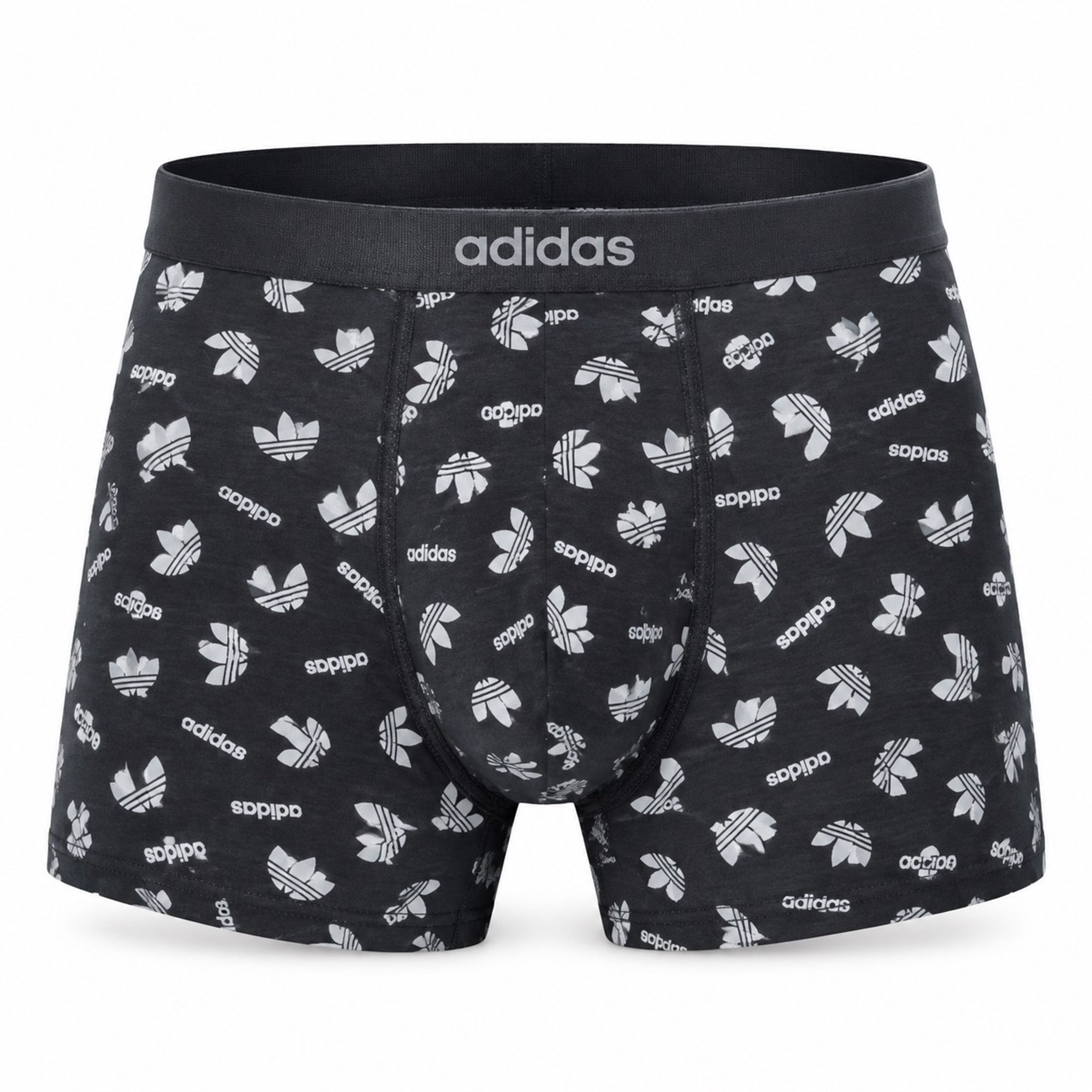 خرید اینترنتی شورت پادار مردانه نخ پنبه اعلا طرح آدیداس Adidas رنگ خاکستری