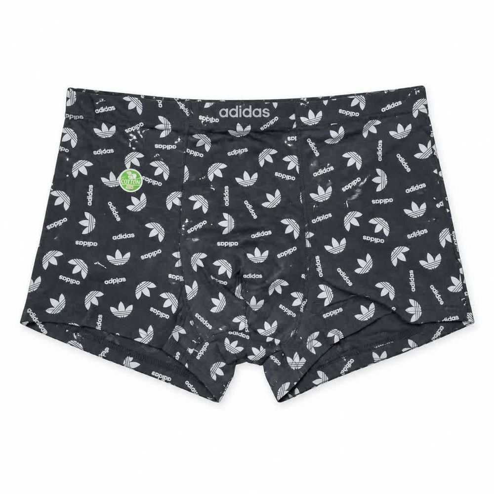 خرید انلاین شورت پادار مردانه نخ پنبه اعلا طرح آدیداس Adidas رنگ خاکستری