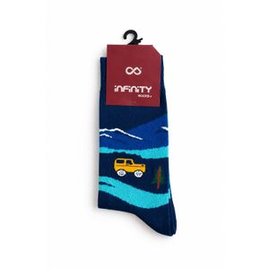 جوراب ساق دار مردانه اینفینیتی Infinity طرح ماشین آفرود نخ پنبه اعلا