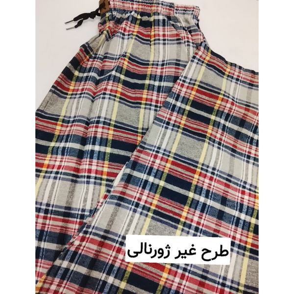 شلوار راحتی مردانه طرح چهارخانه یاشیل پنبه براش