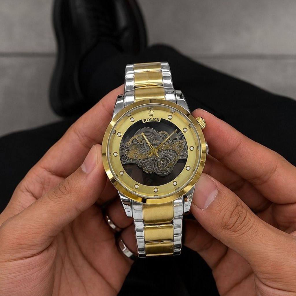 خرید اینترنتی ساعت مچی مردانه رولکس Rolex صفحه نمایش چرخ دنده ای