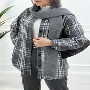 خرید اینترنتی قیمت شکت چهارخونه پاییزی زنانه فریال