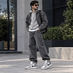 خرید انلاین کتانی نایک جردن وان ساقدار سفید طوسی Nike Jordan one