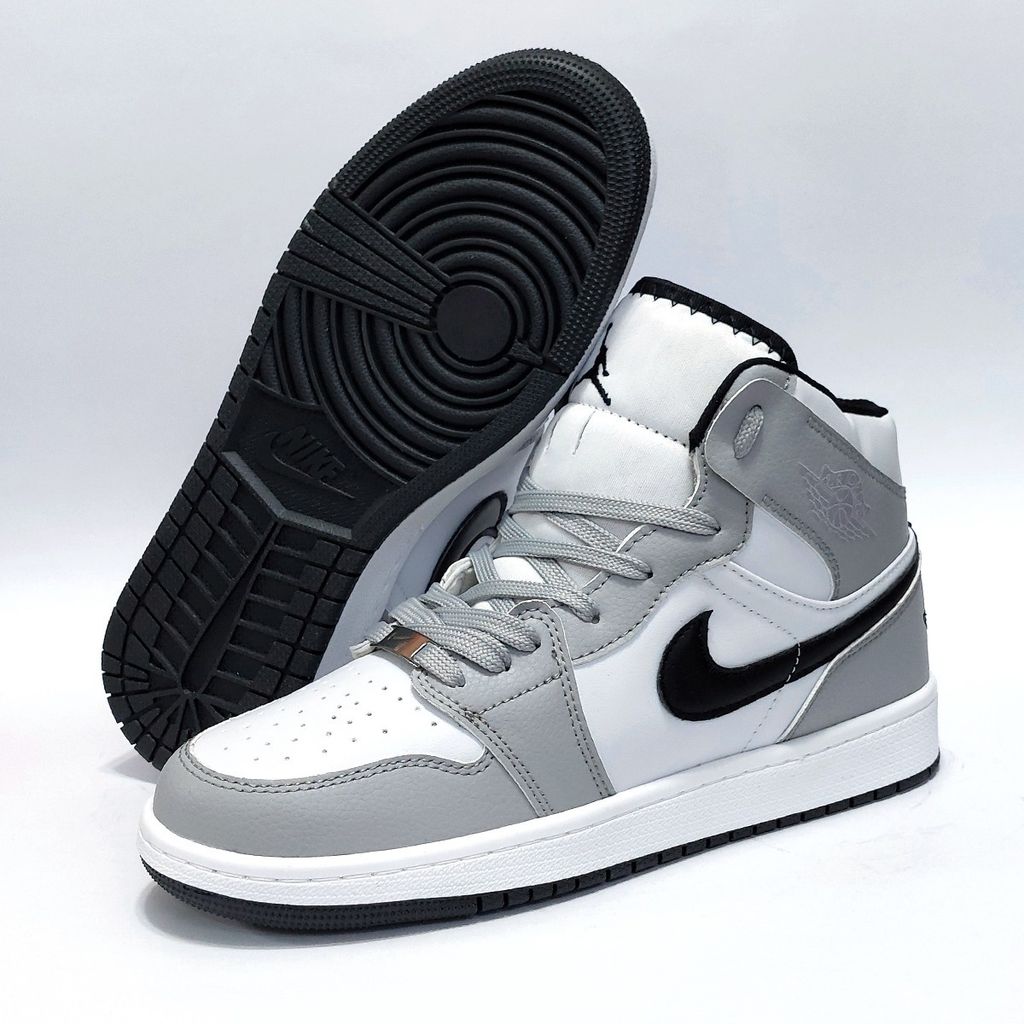 خرید اینترنتی کتانی نایک جردن وان ساقدار سفید طوسی Nike Jordan one