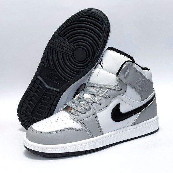 کتانی نایک جردن وان ساقدار طوسی سفید Nike Jordan one