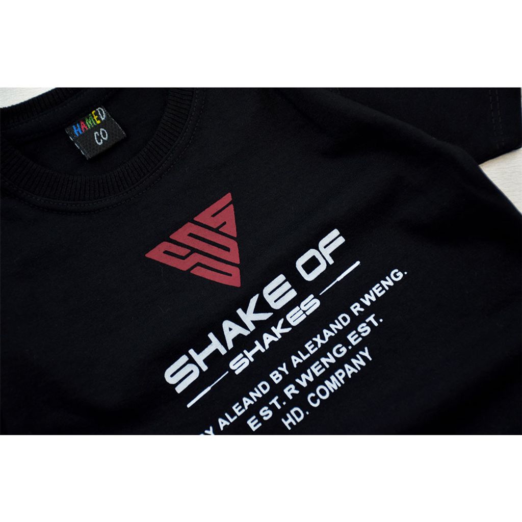 خرید اینترنتی قیمت تیشرت مشکی پسرانه SHAKE OF کد 11580