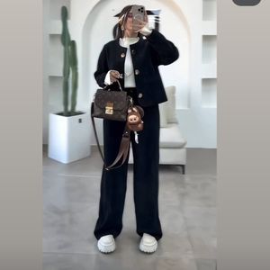 مانتو و شلوار مخمل زنانه طرح لاجورد