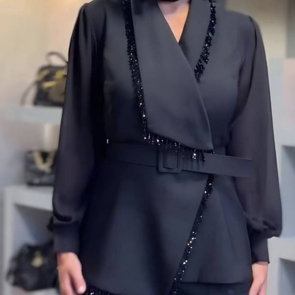کت و شلوار زنانه مجلسی طرح نگاه