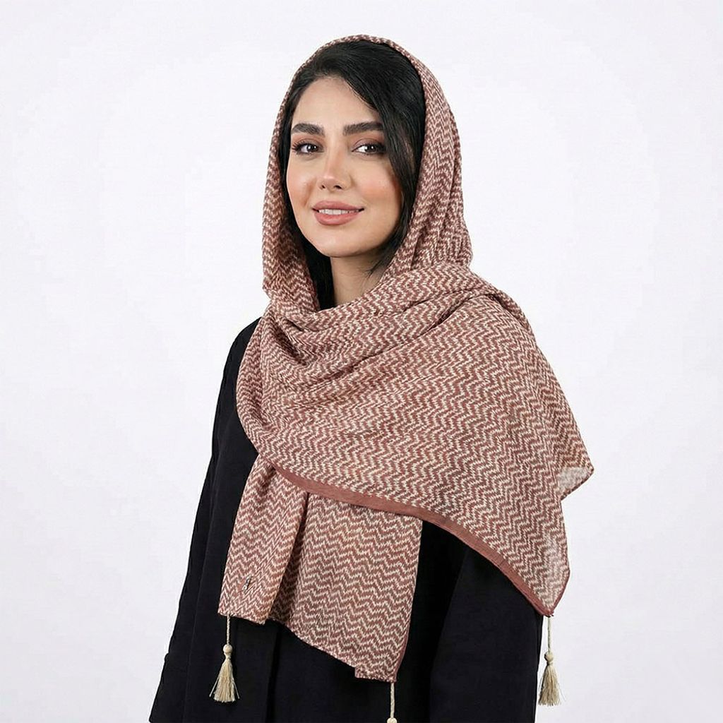 خرید اینترنتی قیمت شال زنانه پلیسه زیگزال کد 9636