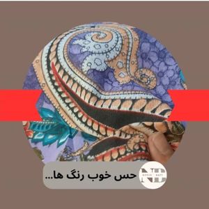 قیمت ارزان پارچه ملحفه ای عرض دو متر مدل گل بوته پس زمینه بنفش