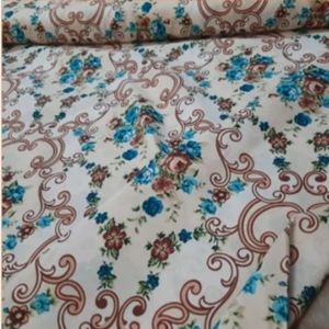 پارچه ملحفه ای عرض دو متر مدل گل آبی