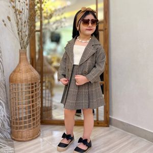 خرید اینترنتی قیمت ست کت دامن تاپ دخترانه