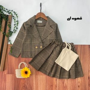 خرید اینترنتی قیمت ست کت دامن تاپ دخترانه