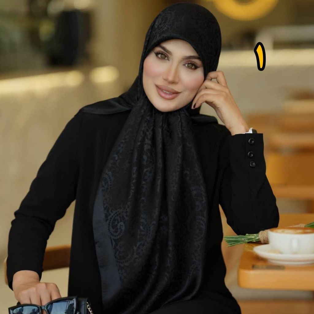 مشخصات روسری مشکی ابریشم دورو ترک
