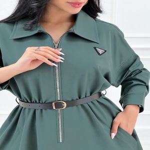 مانتو بلند پاییزی کتان سبز زنانه
