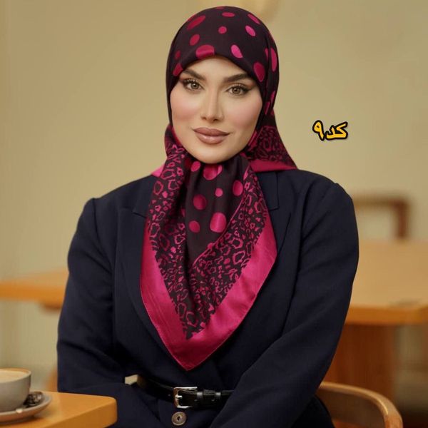 روسری ابریشم خالخالی دووره