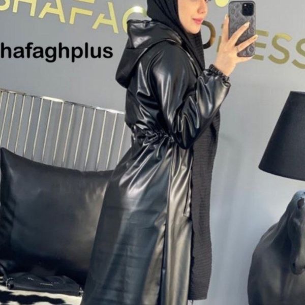 مانتو چرم بلند کندیس