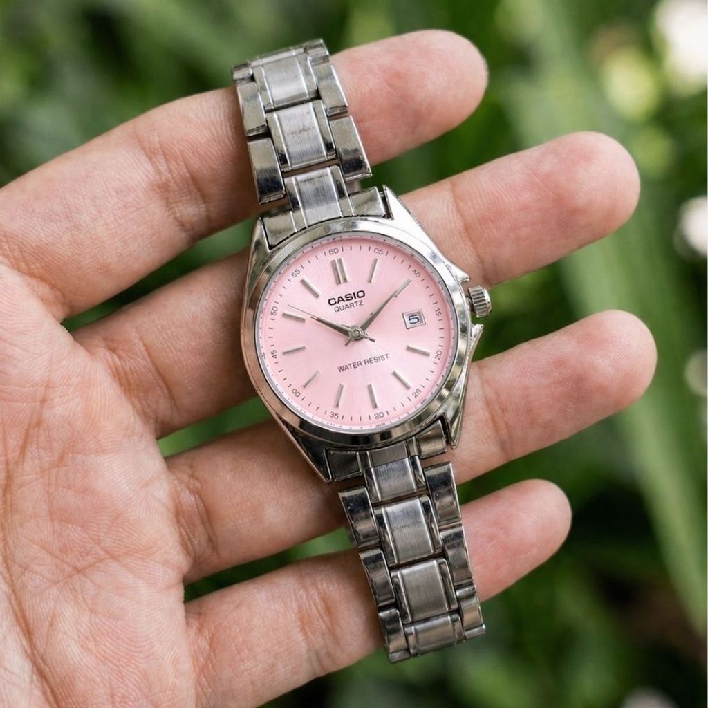 قیمت ارزان ساعت مچی زنانه دخترانه کاسیو casio کلاسیک صفحه صورتی