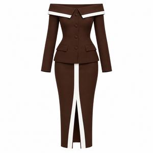 خرید اینترنتی قیمت کت دکولته و دامن مجلسی کد 1094