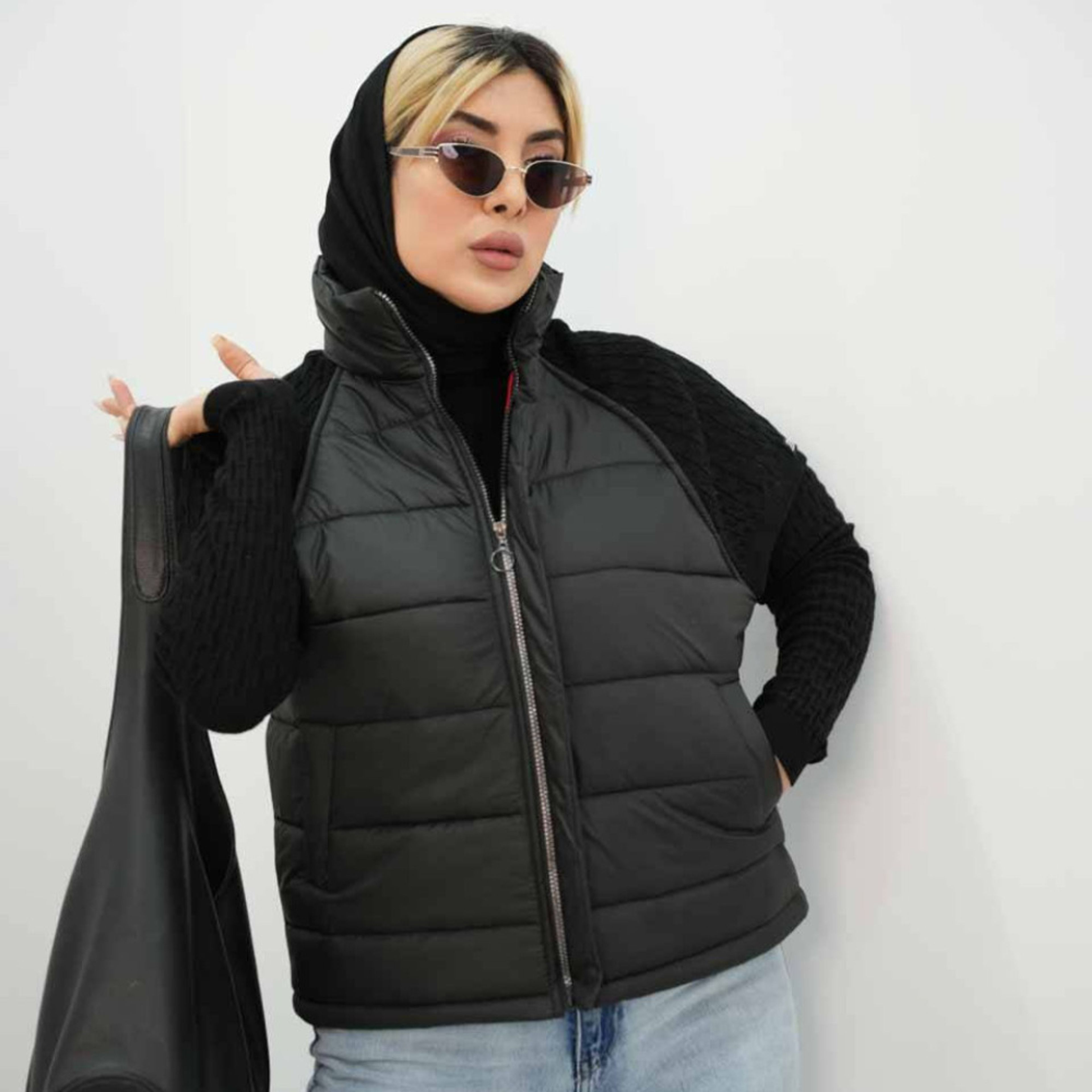 مشخصات پافر زنانه و دخترانه طرح سرشانه بافت