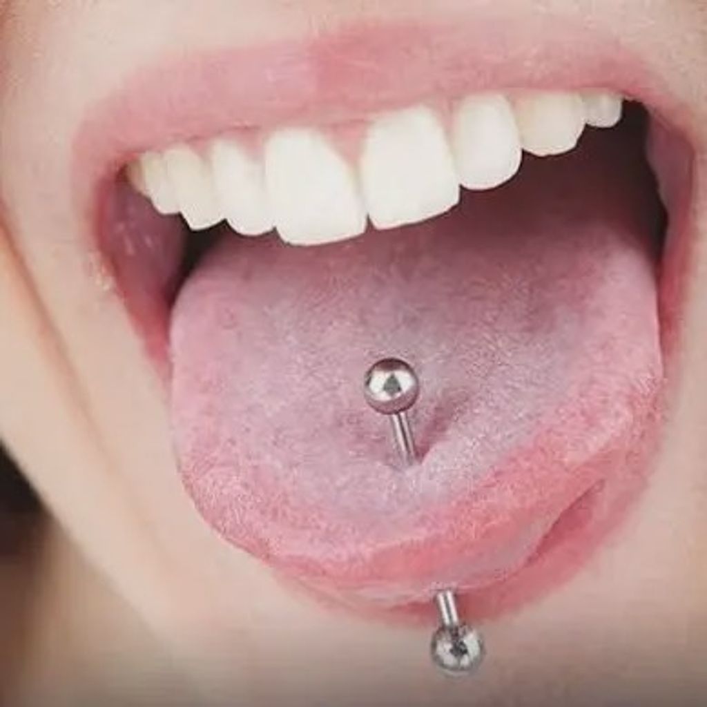 خرید اینترنتی قیمت پیرسینگ زبان استیل رنگ ثابت 16mm