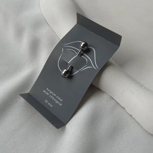 پیرسینگ زبان استیل رنگ ثابت 16mm