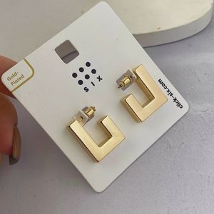 گوشواره اشکال هندسی آبکاری طلا