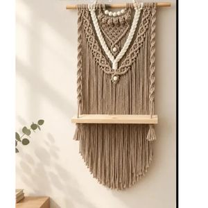 شلف اویز کاربردی مکرومه مدل لعیا