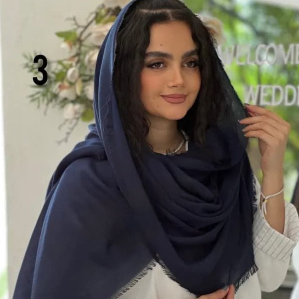 خرید آنلاین شال نخ پنبه دورریش دخترانه