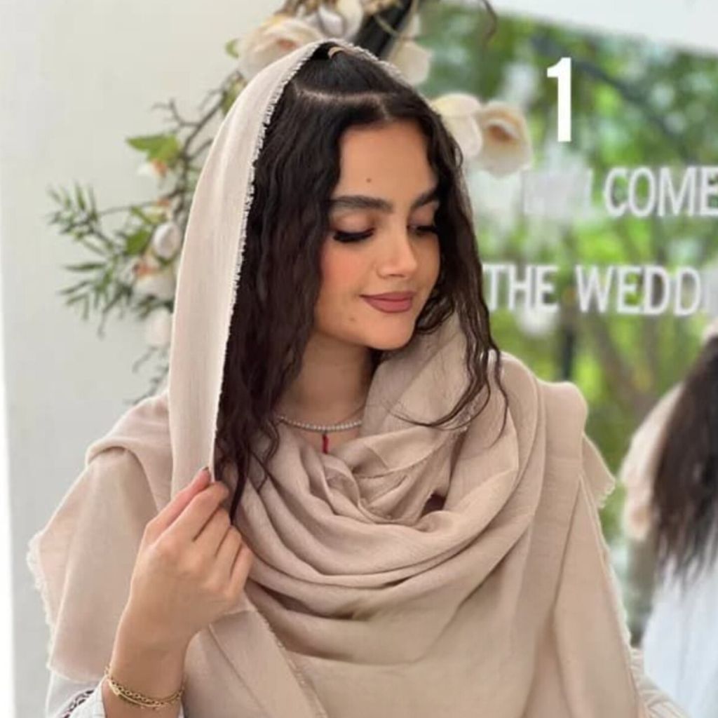 خرید اینترنتی شال نخ پنبه دورریش دخترانه