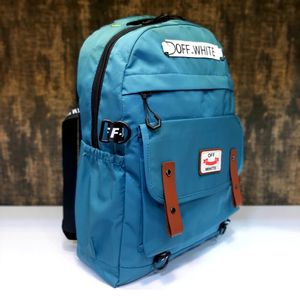 قیمت ارزان کوله پشتی off White رنگ سبزآبی