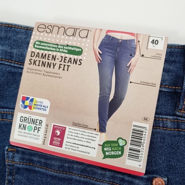 شلوار جین زنانه اسکینی فیت وارداتی برند اسمارا آلمان Esmara