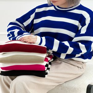 خرید اینترنتی قیمت بولیز بافتنی راه راه کرم زنانه سحر