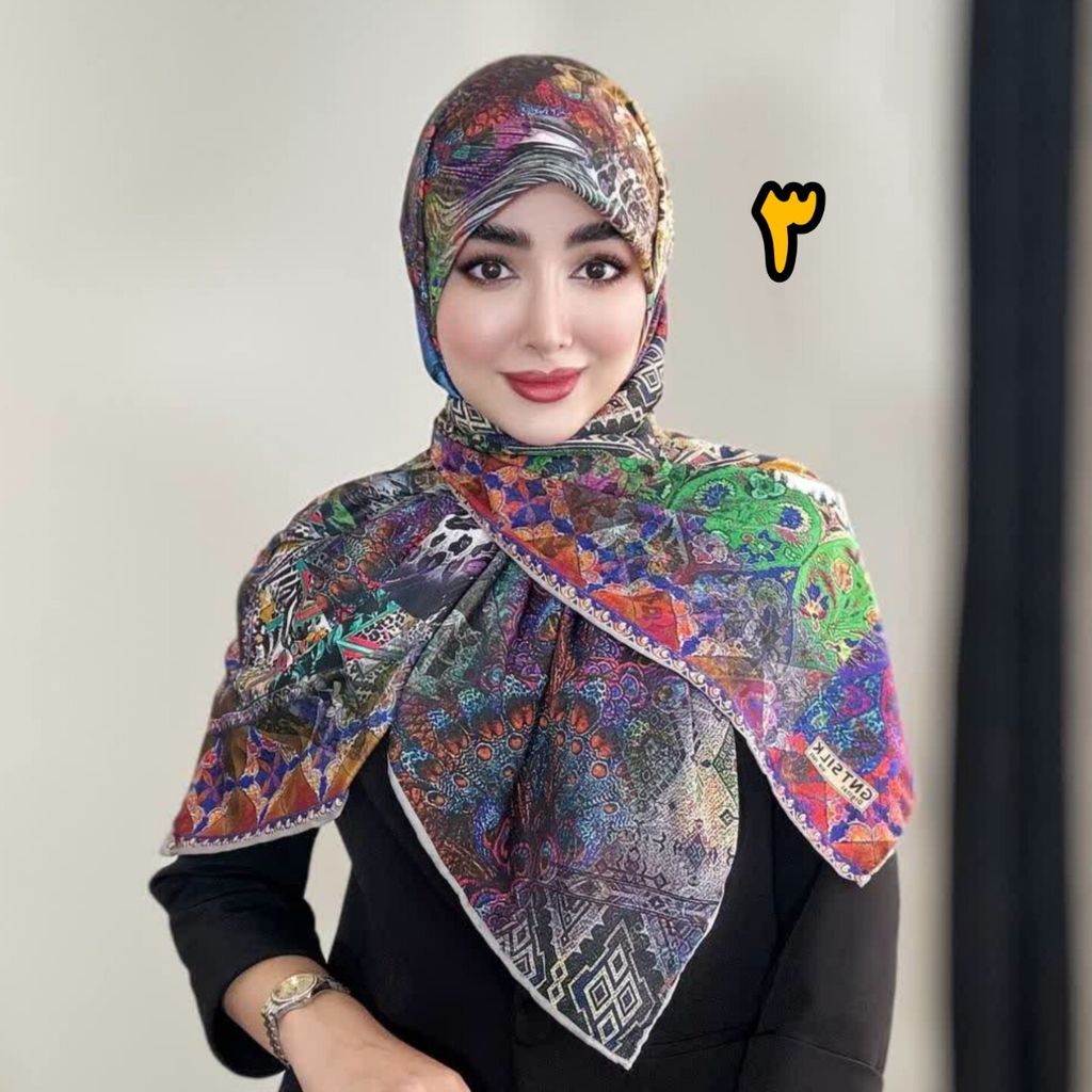 خرید انلاین روسری مجلسی ابریشم قواره متوسط
