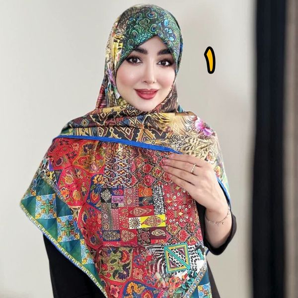 روسری مجلسی ابریشم قواره متوسط
