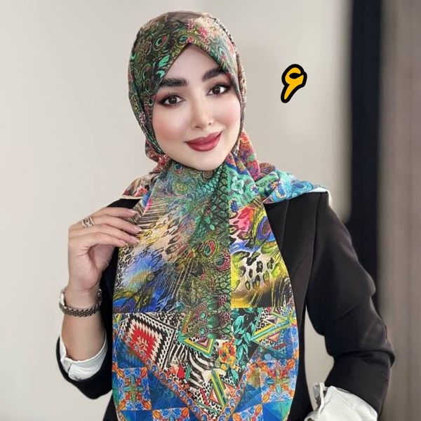 روسری مجلسی ابریشم قواره متوسط