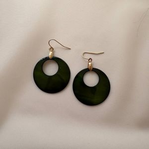 خرید انلاین گوشواره حلقه‌ای سنگی مدل Jade Harmony هارمونی یشمی