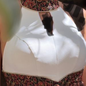 خرید اینترنتی کراپ یقه هالتری ترمه