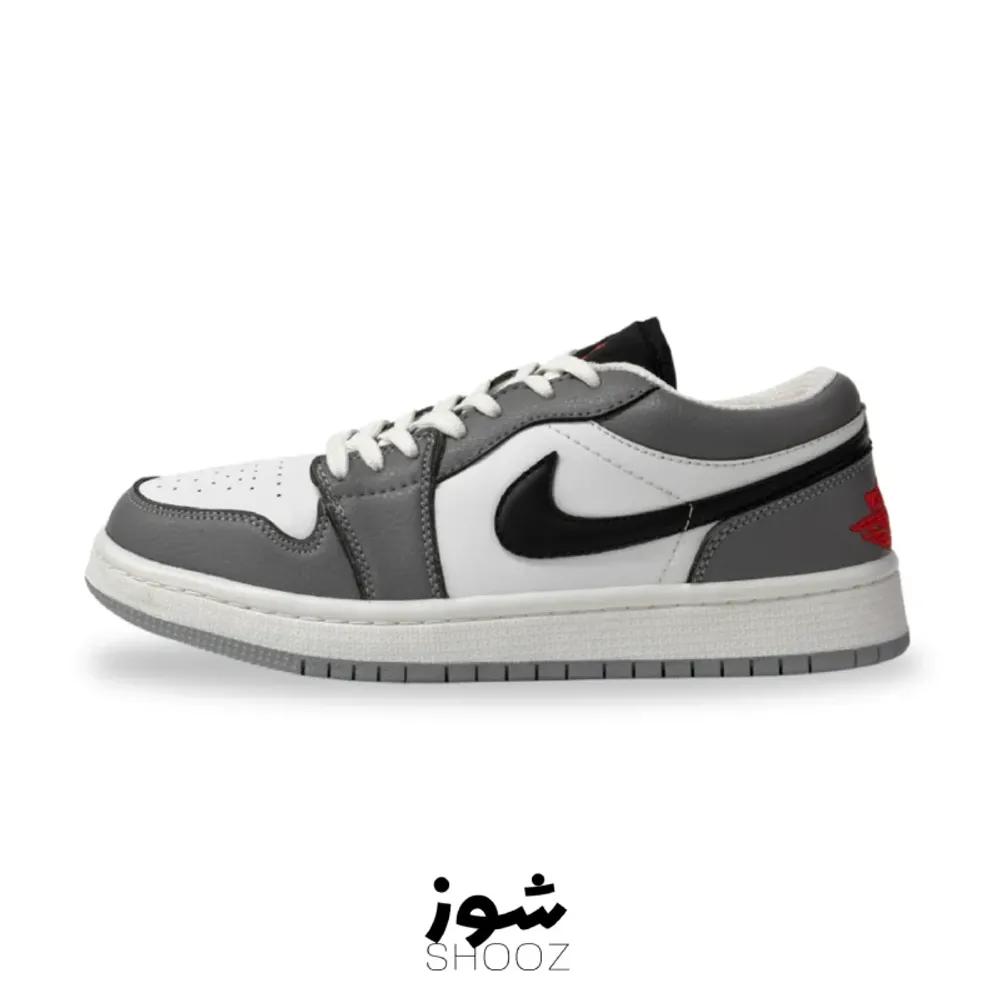 خرید اینترنتی قیمت کتونی نایک ایر جردن 1 لو سفید طوسی | Air Jordan 1 Low Smoke Grey