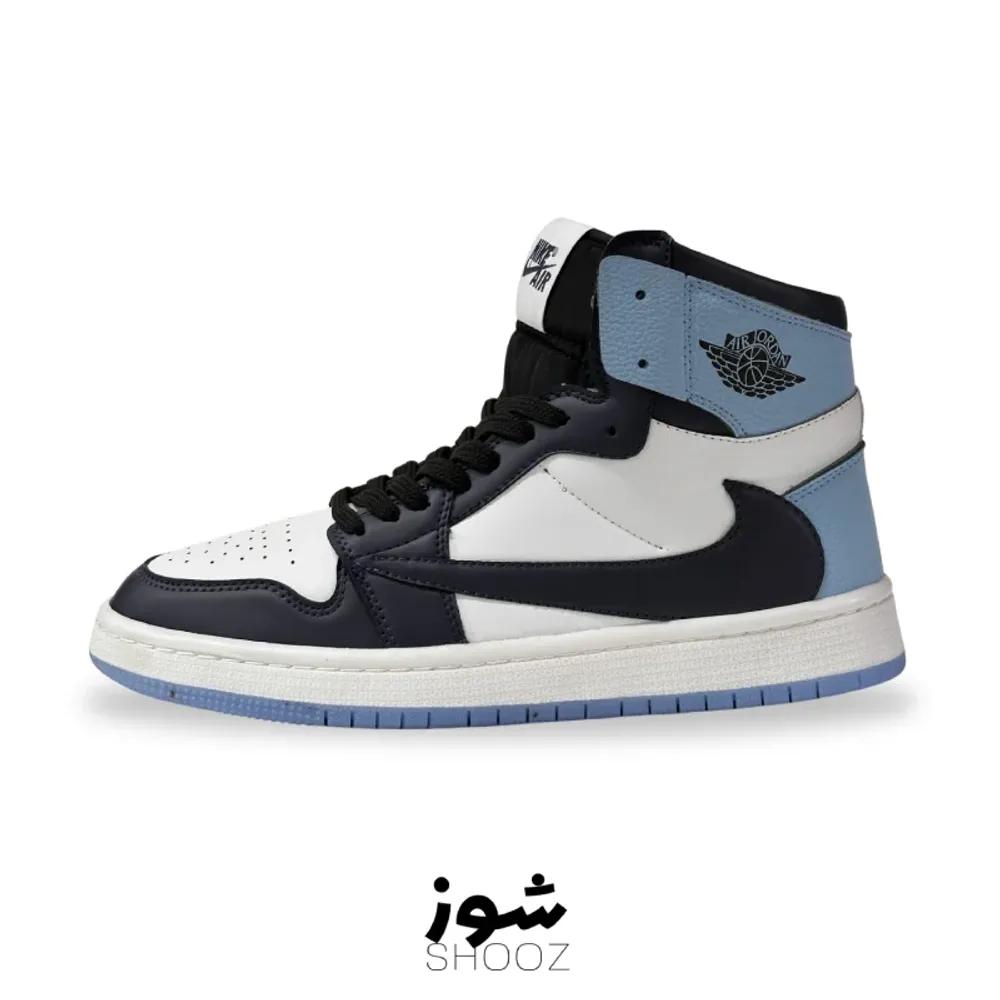 خرید اینترنتی قیمت کتونی نایک ایر جردن 1 های سفید سرمه‌ای | Air Jordan 1 High University Blue