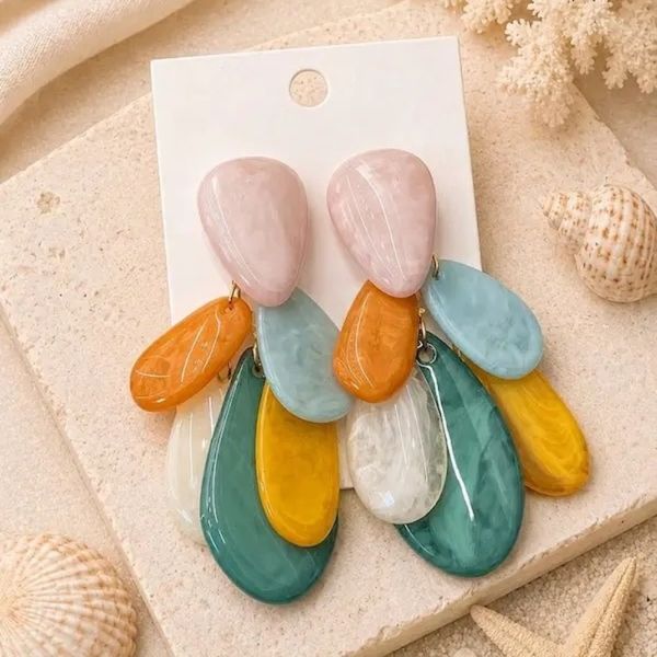 گوشواره ماربل ساحلی